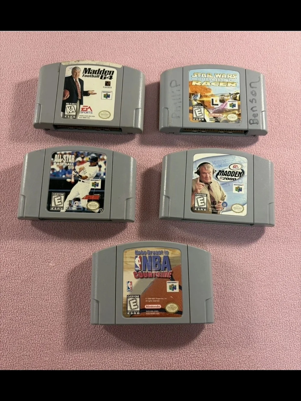 Nintendo Gray N64 Game Cartridge Lot - Sports & Action Titles